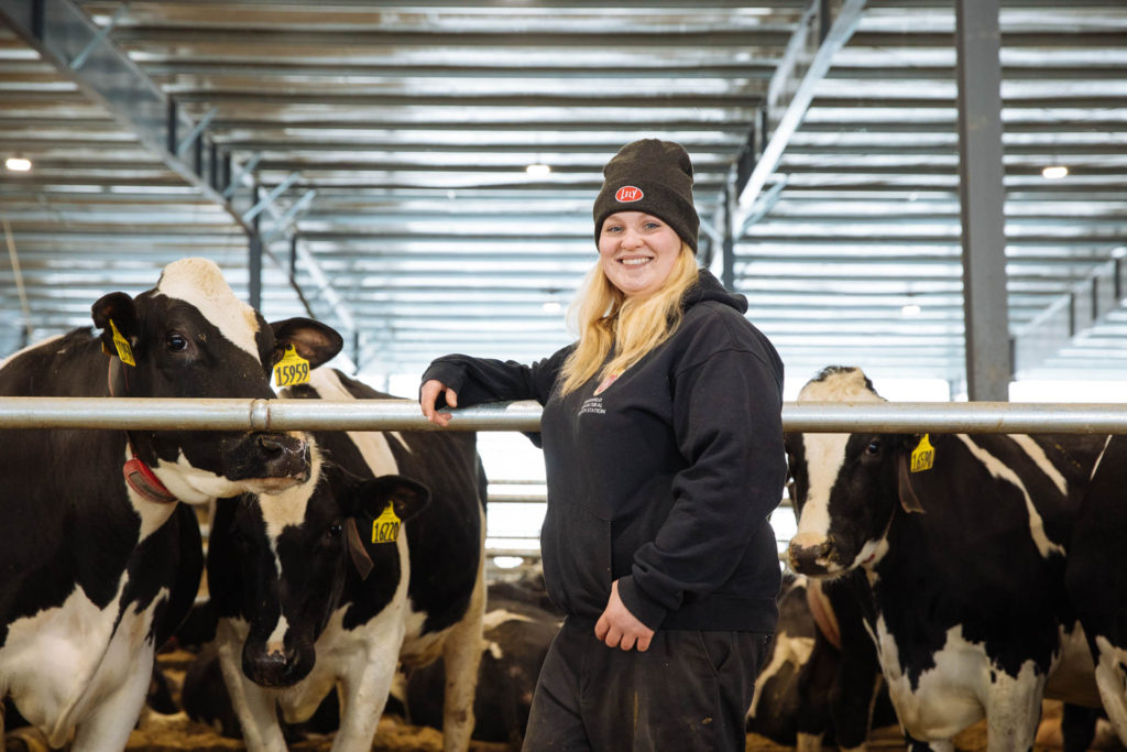 miltrimdairyfarmlelywomenfarmerholsteincows Exclusive